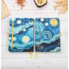 13,5x20 cm Van Gogh Sert Kapak Noktalı Tarihsiz Dikişli Not Okul Defteri