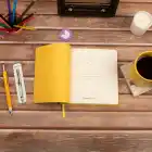 16,5x16,5 cm Fıstık Yeşil Yumuşak Deri Kapak Noktalı Tarihsiz Dikişli Not Okul Defteri