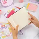 16,5x16,5 cm Pembe Yumuşak Deri Kapak Noktalı Tarihsiz Dikişli Not Okul Defteri