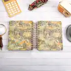 16,5x20 cm Şehir Sert Kapak Noktalı Tarihsiz Spiralli Not Okul Defteri