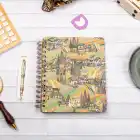 16,5x20 cm Şehir Sert Kapak Noktalı Tarihsiz Spiralli Not Okul Defteri