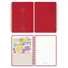 2025-2026 A5 Akademik Ajanda Spiralli Kumaş Kapak 16 Aylık - Kırmızı