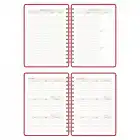 2025-2026 A5 Akademik Ajanda Spiralli Kumaş Kapak 16 Aylık - Kırmızı