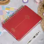 2025-2026 A5 Akademik Ajanda Spiralli Kumaş Kapak 16 Aylık - Kırmızı