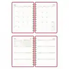 2025-2026 A5 Akademik Ajanda Spiralli Kumaş Kapak 16 Aylık - Kırmızı