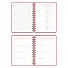 2025-2026 A5 Akademik Ajanda Spiralli Kumaş Kapak 16 Aylık - Kırmızı