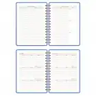 2025-2026 A5 Akademik Ajanda Spiralli Kumaş Kapak 16 Aylık - Mavi