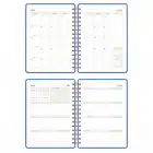 2025-2026 A5 Akademik Ajanda Spiralli Kumaş Kapak 16 Aylık - Mavi