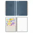 2025-2026 A5 Akademik Ajanda Spiralli Vegan Deri Kapak 16 Aylık - Antrasit