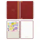 2025-2026 A5 Akademik Ajanda Spiralli Vegan Deri Kapak 16 Aylık - Bordo