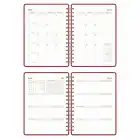 2025-2026 A5 Akademik Ajanda Spiralli Vegan Deri Kapak 16 Aylık - Bordo