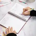 2025-2026 A5 Akademik Ajanda Spiralli Vegan Deri Kapak 16 Aylık - Bordo