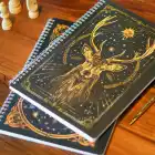 A4 Spiralli Karton Kapak 2’li Set Kareli Ders Programlı Not Okul Defteri - Mistik Serisi Baykuş ve Geyik