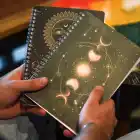 A5 Spiralli Karton Kapak 2li Set Kareli Ders Programlı Not Okul Defteri - Galaksi Serisi Vol. 1