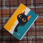 A5 Spiralli Karton Kapak 4lü Set 2 Kareli 2 Çizgili Ders Programlı Not Okul Defteri - Meow Kedi Serisi