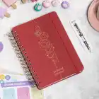 A5 Süresiz Haftalık Planlayıcı Spiralli Kumaş Kapak - Kırmızı