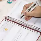 A5 Süresiz Haftalık Planlayıcı Spiralli Kumaş Kapak - Kırmızı