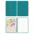 A5 Süresiz Haftalık Planlayıcı Spiralli Kumaş Kapak - Turkuaz