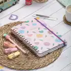 A5 Süresiz Haftalık Planlayıcı Spiralli Kuşe Kapak - Çiçek Bahçesi