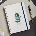 A5 Süresiz Haftalık Planlayıcı Spiralli Kuşe Kapak - Krem Deniz