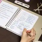 A5 Süresiz Haftalık Planlayıcı Spiralli Kuşe Kapak - Krem Deniz