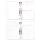 A5 Süresiz Haftalık Planlayıcı Spiralli Kuşe Kapak - Krem Deniz