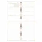 A5 Süresiz Haftalık Planlayıcı Spiralli Kuşe Kapak - Krem Deniz