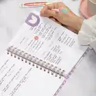 A5 Süresiz Haftalık Planlayıcı Spiralli Kuşe Kapak - Pembe Çizgili