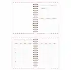 A5 Süresiz Haftalık Planlayıcı Spiralli Kuşe Kapak - Pembe Çizgili