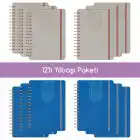 12li Tarihsiz Planlayıcı Ajanda Yılbaşı Hediye Seti - 15x21 cm - Vegan Deri Kapak