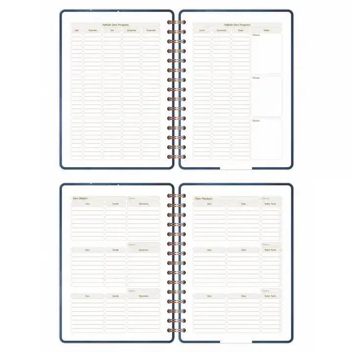 2025-2026 A5 Akademik Ajanda Spiralli Kuşe Kapak 16 Aylık - Yıldızlı Gökyüzü