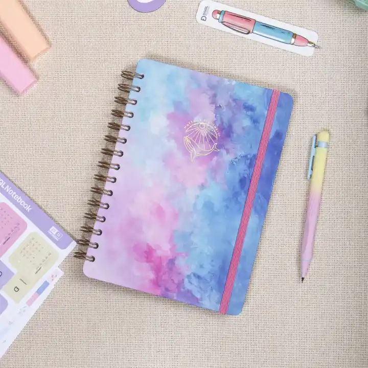 A5 Süresiz Haftalık Planlayıcı Spiralli Kuşe Kapak - Renklerin Dansı