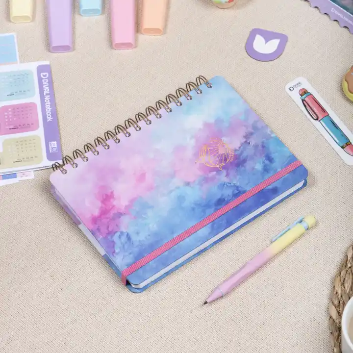A5 Süresiz Haftalık Planlayıcı Spiralli Kuşe Kapak - Renklerin Dansı