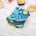 13,5x20 cm Van Gogh Sert Kapak Noktalı Tarihsiz Dikişli Not Okul Defteri