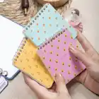 10x10 cm 3lü Meyve Desenli Karton Kapaklı Spiralli Cep Defteri Bloknot Not Defteri