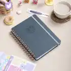 12li Öğretmenler Günü Akademik Ajanda Hediye Seti - 15x21 cm - Kumaş ve Vegan Deri