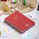 12li Öğretmenler Günü Akademik Ajanda Hediye Seti - 15x21 cm - Kumaş ve Vegan Deri