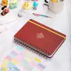 12li Öğretmenler Günü Akademik Ajanda Hediye Seti - 15x21 cm - Kumaş ve Vegan Deri