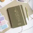 12li Tarihsiz Planlayıcı Ajanda Yılbaşı Hediye Seti - 15x21 cm - Kumaş Kapak