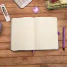 13,5x20 cm Mor Çiçekli Sert Kapak Noktalı Tarihsiz Dikişli Not Okul Defteri