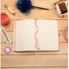 13,5x20 cm Çiçekli Sert Kapak Noktalı Tarihsiz Dikişli Not Okul Defteri