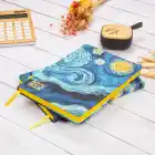 13,5x20 cm Van Gogh Sert Kapak Noktalı Tarihsiz Dikişli Not Okul Defteri