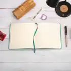 16,5x16,5 cm Füme Yumuşak Deri Kapak Noktalı Tarihsiz Dikişli Not Okul Defteri