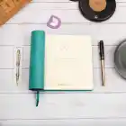 16,5x16,5 cm Füme Yumuşak Deri Kapak Noktalı Tarihsiz Dikişli Not Okul Defteri