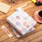 16,5x20 cm Ay Dede Sert Kapak Noktalı Tarihsiz Spiralli Not Okul Defteri