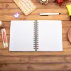 16,5x20 cm Ay Dede Sert Kapak Noktalı Tarihsiz Spiralli Not Okul Defteri