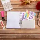 16,5x20 cm Pembe Sert Kapak Noktalı Tarihsiz Spiralli Not Okul Defteri