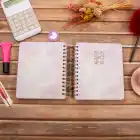 16,5x20 cm Pembe Sert Kapak Noktalı Tarihsiz Spiralli Not Okul Defteri