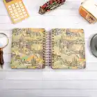 16,5x20 cm Şehir Sert Kapak Noktalı Tarihsiz Spiralli Not Okul Defteri