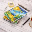 16,5x20 cm Van Gogh Sert Kapak Noktalı Tarihsiz Spiralli Not Okul Defteri